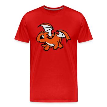 Dragon - T-shirt bio Premium Homme - rouge - Devant - Damien (186cm)