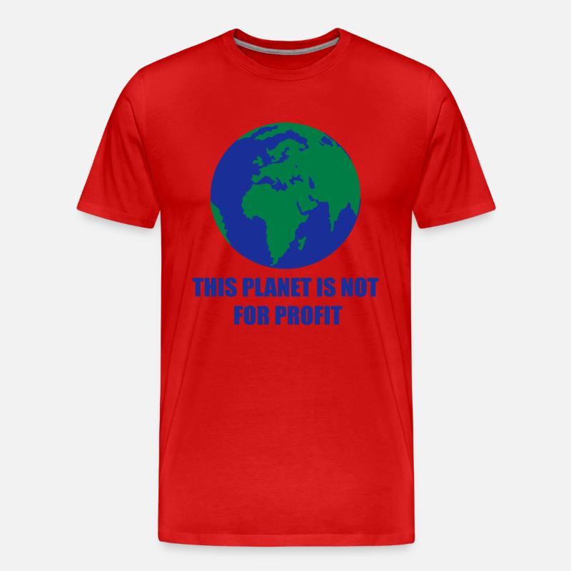 Planet Erde - Männer Premium Bio T-Shirt - Rot