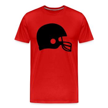 football___hat____f1 - Men's Premium Organic T-Shirt - red - Front - Damien (186cm)