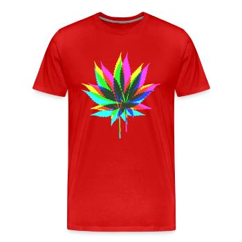 colorful HEMP - Men's Premium Organic T-Shirt - red - Front - Damien (186cm)