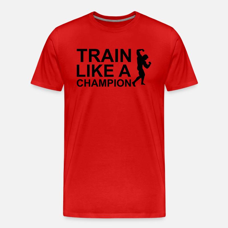 Train like a Champion 2 - Männer Premium Bio T-Shirt - Rot