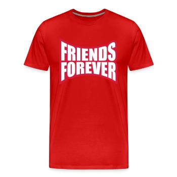 friends forever party infinity team crew friends - Men's Premium Organic T-Shirt - red - Front - Damien (186cm)