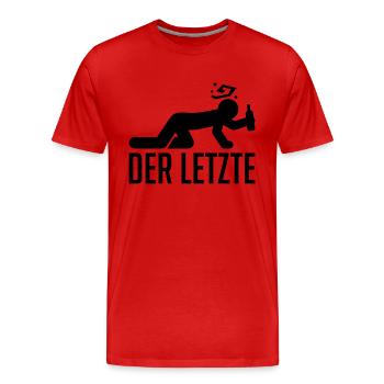der_letzte_fu1 - Männer Premium Bio T-Shirt - Rot - Vorne - Damien (186cm)