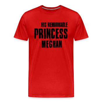 HT Royal Wedding Remarkable Princess noir - T-shirt bio Premium Homme - rouge - Devant - Damien (186cm)