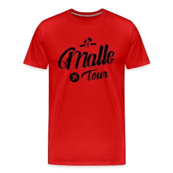 malle tour - Männer Premium Bio T-Shirt - Rot - Vorne - Damien (186cm)