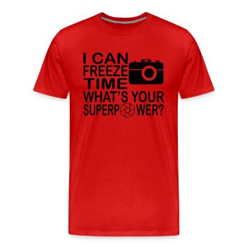 Photographie Film Caméra Photographe - T-shirt bio Premium Homme - rouge - Devant - Damien (186cm)