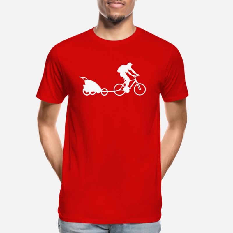 Bicycle Driver Papa Stroller Pendant Gift Men's Premium Organic T-Shirt
