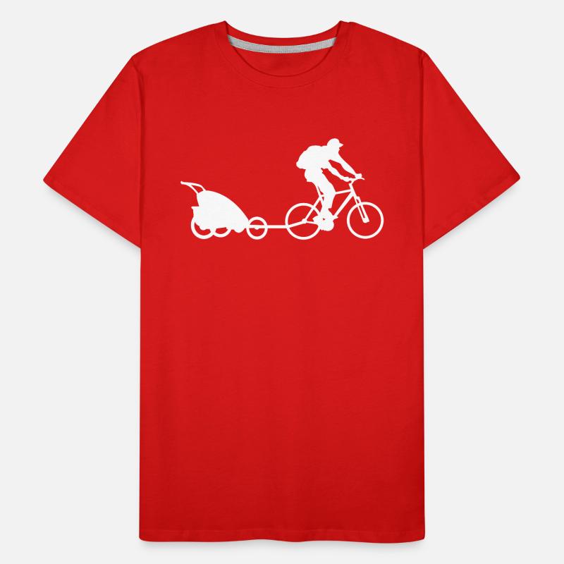 Bicycle Driver Papa Stroller Pendant Gift Men's Premium Organic T-Shirt