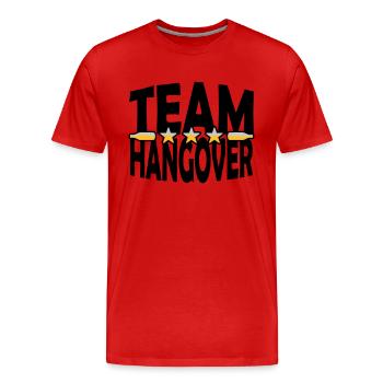Beer bottles Team Hangover - Men's Premium Organic T-Shirt - red - Front - Damien (186cm)
