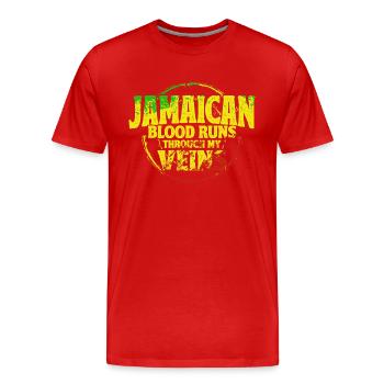 Jamaïque Jamaican Pride Drapeau jamaïcain - T-shirt bio Premium Homme - rouge - Devant - Damien (186cm)