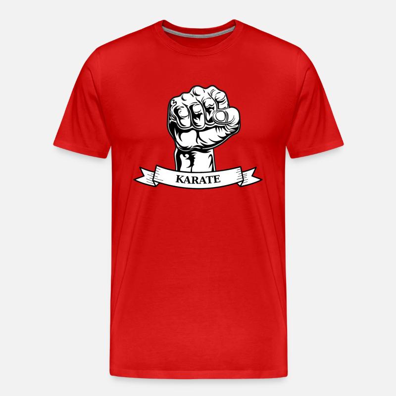 Karate - Männer Premium Bio T-Shirt - Rot