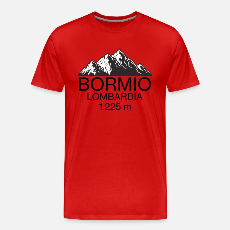 Bormio-Logo - Männer Premium Bio T-Shirt - Rot