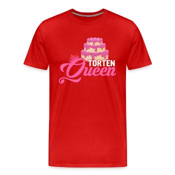 Torten Queen Konditor Torten Bäckerin - Männer Premium Bio T-Shirt - Rot - Vorne - Damien (186cm)