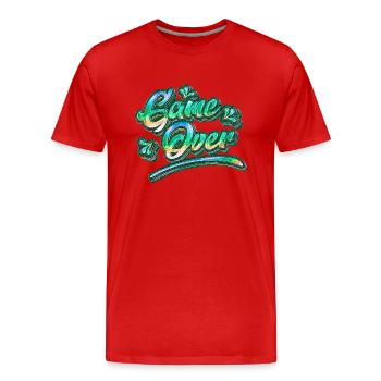 Game Over Graffiti - T-shirt bio Premium Homme - rouge - Devant - Damien (186cm)
