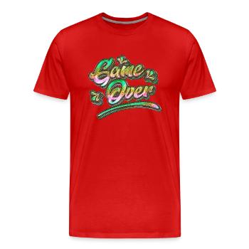 Game Over Graffiti - T-shirt bio Premium Homme - rouge - Devant - Damien (186cm)