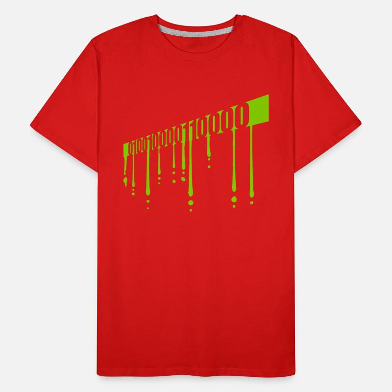 Binär Code Programm Sprache Männer Premium Bio T-Shirt