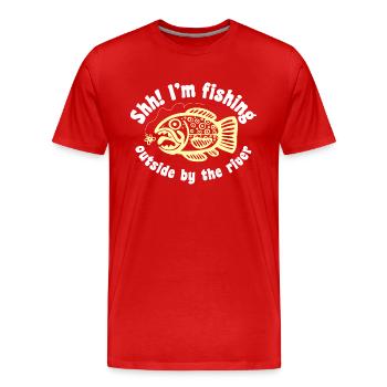 truite inca - T-shirt bio Premium Homme - rouge - Devant - Damien (186cm)