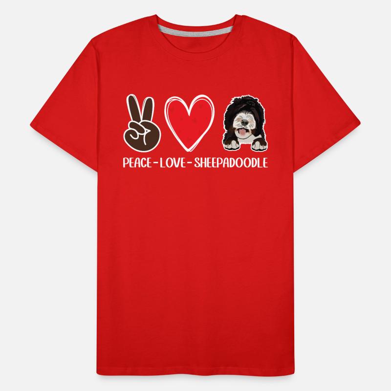 Sheepadoodle Doodle Hund Männer Premium Bio T-Shirt