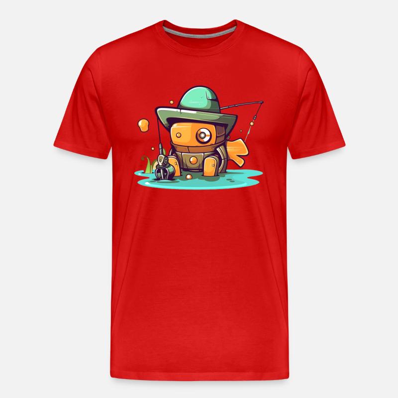Sündiger Roboter - Männer Premium Bio T-Shirt - Rot