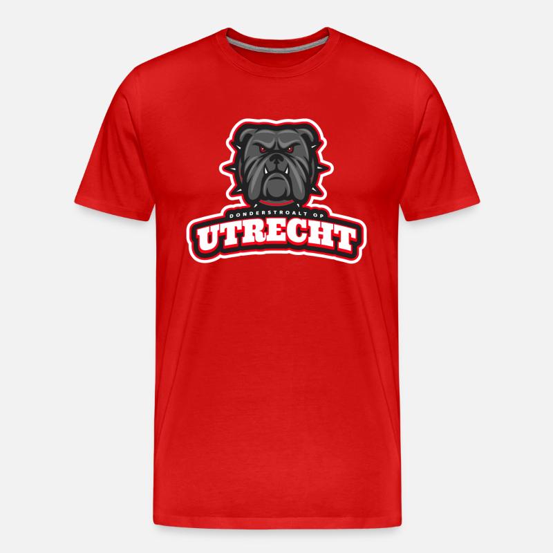 Utrecht, Donnerstroh weiter - Männer Premium Bio T-Shirt - Rot