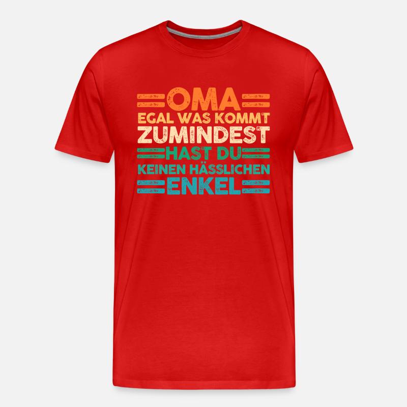 Enkel Großmutter Oma - Männer Premium Bio T-Shirt - Rot