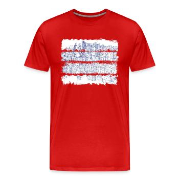 City usa illinois america travel united states - Men's Premium Organic T-Shirt - red - Front - Damien (186cm)