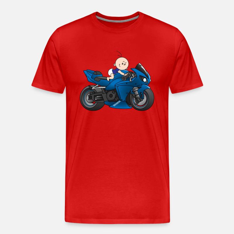 Motor-Junge - Männer Premium Bio T-Shirt - Rot