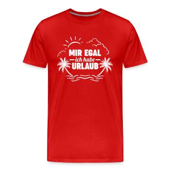 Sommerurlaub Urlauber Urlaub - Männer Premium Bio T-Shirt - Rot - Vorne - Damien (186cm)