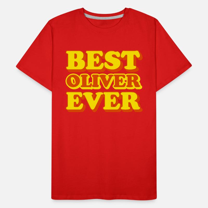 Oliver First Name Funny Gift Men's Premium Organic T-Shirt