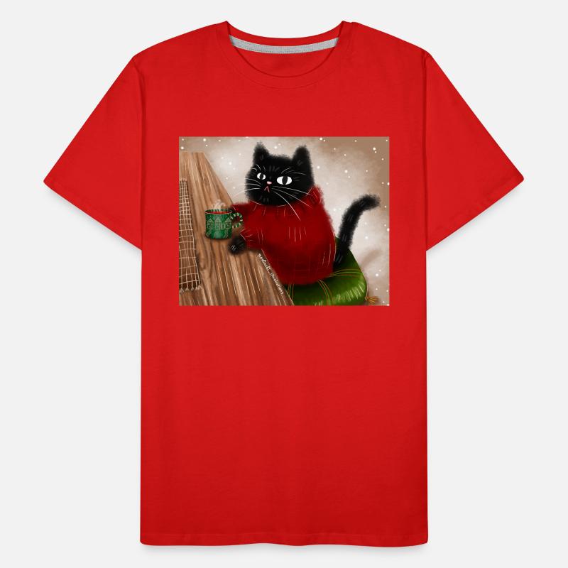 Chat en pull T-shirt bio Premium Homme