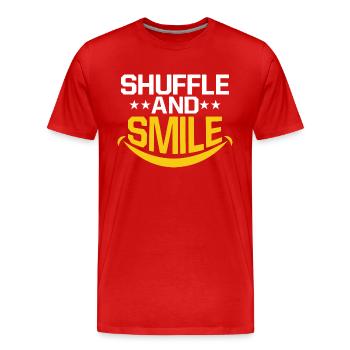 Shuffle And Smile Tap Dance Danseuse De Claquettes - T-shirt bio Premium Homme - rouge - Devant - Damien (186cm)