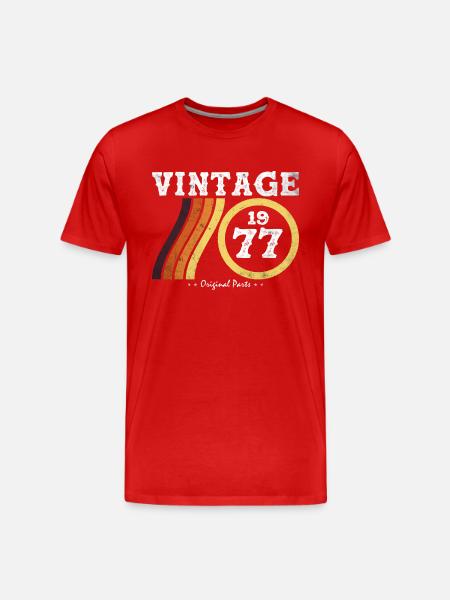 Limited Edition Retro Classic 47 Years Old - Men's Premium Organic T-Shirt - red