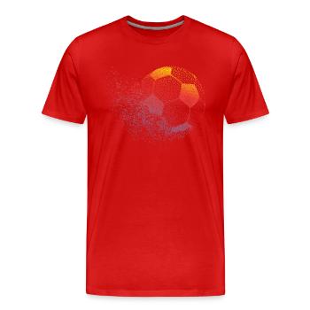 Fussball - Männer Premium Bio T-Shirt - Rot - Vorne - Damien (186cm)