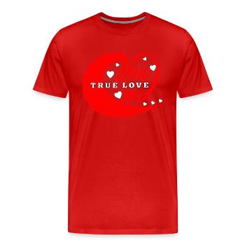 YOU&ME True Love - Men's Premium Organic T-Shirt - red - Front - Damien (186cm)
