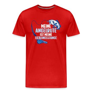 Pêcheur à la ligne Canne à pêche Pêche - T-shirt bio Premium Homme - rouge - Devant - Damien (186cm)