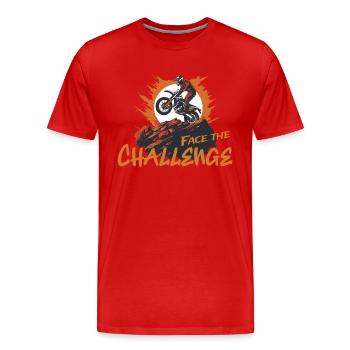 Moto X Motorrad Offroad Geschenk Geschenkidee - Männer Premium Bio T-Shirt - Rot - Vorne - Damien (186cm)