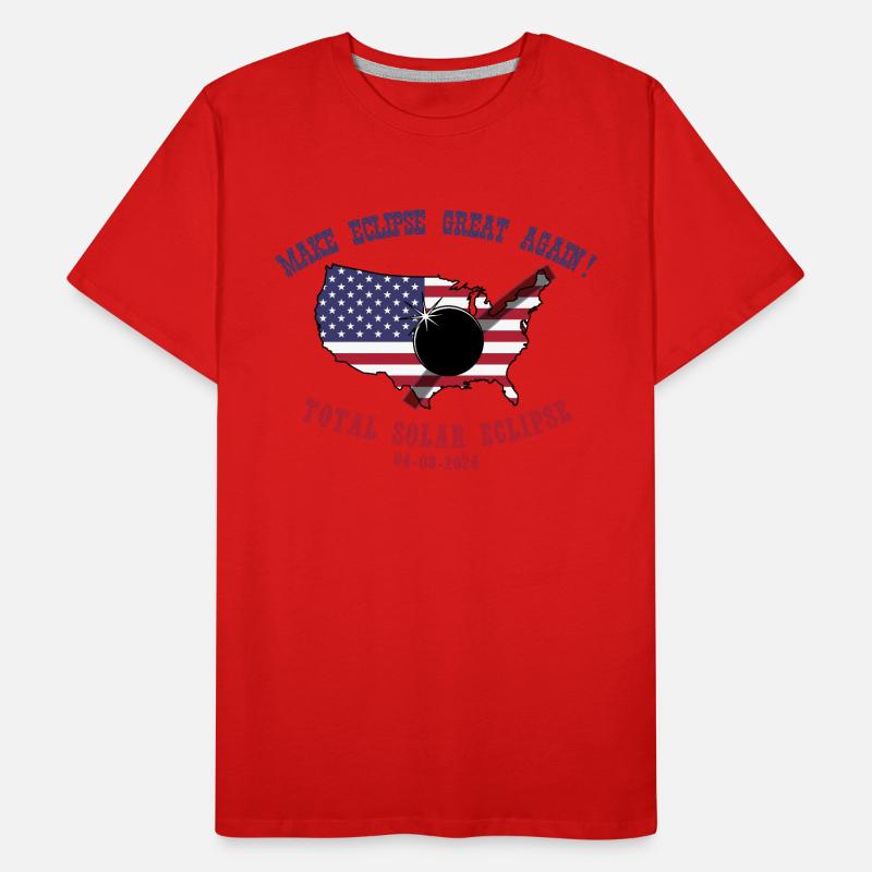 Total Solar Eclipse 2024 Männer Premium Bio T-Shirt