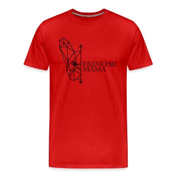 Frenchie Mama - Männer Premium Bio T-Shirt - Rot - Vorne - Damien (186cm)