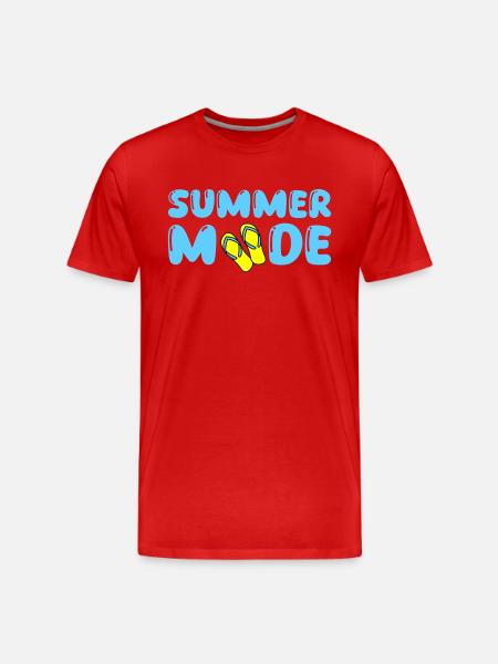 Summer Mode - Men's Premium Organic T-Shirt - red