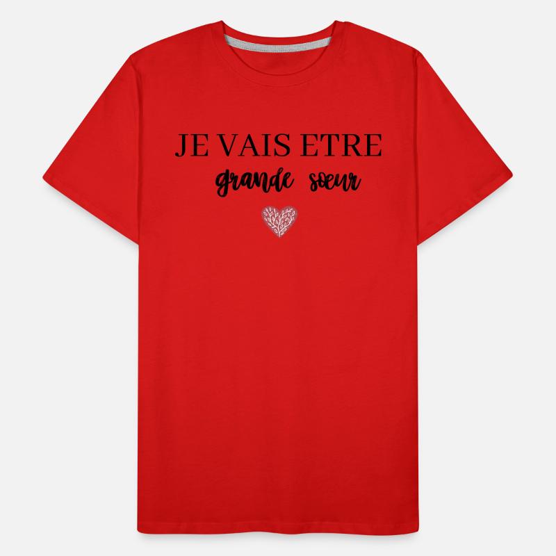Ich werde eine große Schwester sein Männer Premium Bio T-Shirt