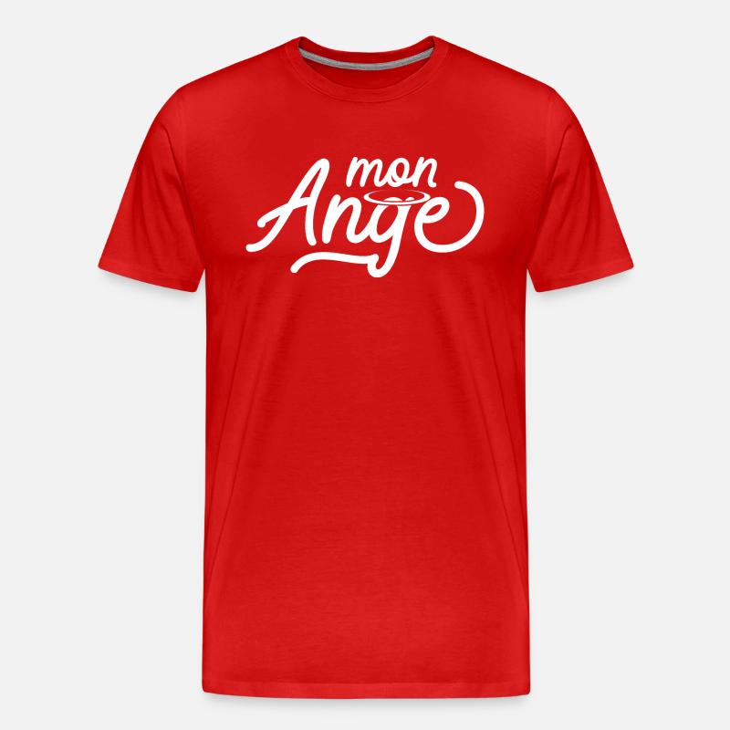 Mein Engel - Männer Premium Bio T-Shirt - Rot
