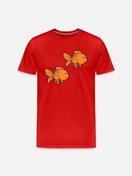 Fish Goldfish - Men's Premium Organic T-Shirt - red