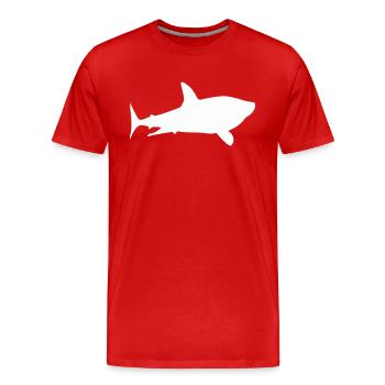 shark hai - Männer Premium Bio T-Shirt - Rot - Vorne - Damien (186cm)