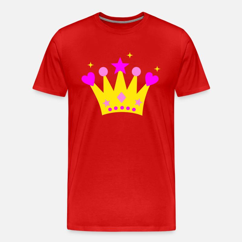 Krone - Männer Premium Bio T-Shirt - Rot