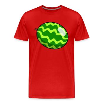Melone - Männer Premium Bio T-Shirt - Rot - Vorne - Damien (186cm)