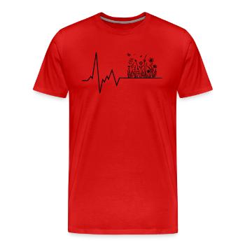 Heartbeat Jardinier Jardinier Jardinier - T-shirt bio Premium Homme - rouge - Devant - Damien (186cm)