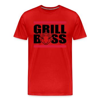 grill - Männer Premium Bio T-Shirt - Rot - Vorne - Damien (186cm)