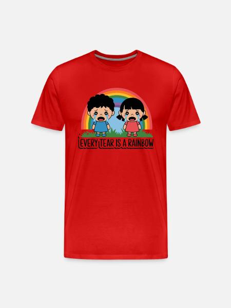 CRYING CHILDREN - Men's Premium Organic T-Shirt - red