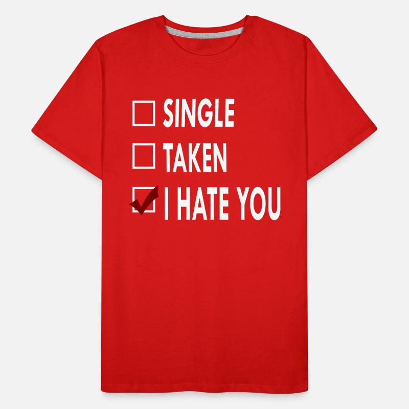 SINGLE HATE T-shirt bio Premium Homme