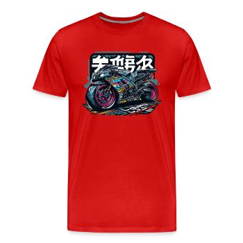 JDM Superbike - Männer Premium Bio T-Shirt - Rot - Vorne - Damien (186cm)